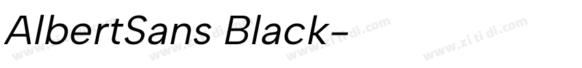 AlbertSans Black字体转换